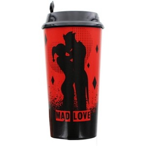Nerd Block DC Comics "Mad Love" Harley Quinn and The Joker Travel Cup | Red - 1 of 1