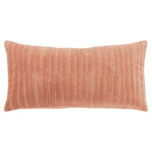 14"x26" Oversized Striped Lumbar Throw Pillow Cover - Rizzy Home - 1 of 4