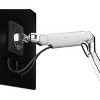 Humanscale M2.1 Single Monitor Clamp Mount, Polished Aluminum With White Trim - 2 of 4