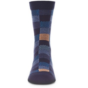 Memoi Checkerboard Boys Cotton Blend Crew Sock - 1 of 4