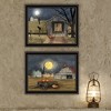 2Piece Vignette Halloween Season in the Country Black Framed Wall Art for Living Room,Bedroom,Home Decor by Billy Jacobs - 2 of 4