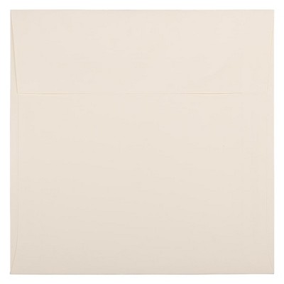 JAM Paper 8.5 x 8.5 Square Strathmore Invitation Envelopes Natural White Wove 191283