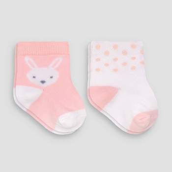 Carter's Just One You® Baby Girls' 2pk Crew G Bunny Socks