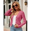 BLUEMING Womens Sweater Cardigan Cropped Lightweight Rib Texture Button Down Knit Tops 2025 Fall Fashion Outfits - 3 of 4