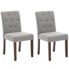 Dining Chairs Set of 2, Modern Fabric Kitchen Side Chairs with Sturdy WoodDining Chairs Set of 2, Modern Fabric Kitchen Side Chairs with Sturdy Wood - 2 of 4