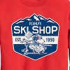 Boys' - Peanuts - Snoopy and Woodstock Ski Shop Graphic Long Sleeve Fleece Sweatshirt - 2 of 4