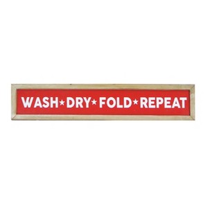 VIP Wood 23.5 in. Red Wash Dry Fold Repeat Sign - 1 of 4