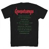 Mens Goosebumps Horror Mask Shirt - Goosebumps Book List Front and Back Mens T-Shirt (Black, X-Large) - 2 of 4