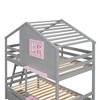 PAGED Twin Size Loft Bed House Design Modern Metal Bed Frame with Storage Stair and Guardrail for Bedroom - 4 of 4