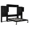 KIGFTSOD Queen Size Murphy Bed with Desk, Vanity and Cabinets, Espresso - 4 of 4