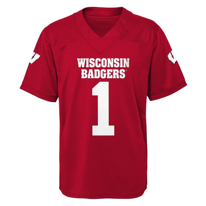 NCAA Wisconsin Badgers Boys&#39; Short Sleeve Toddler Jersey, 2 of 4