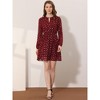 INSPIRE CHIC Women's Choker V Neck Vintage Flared Gilding Metallic Shiny Star A-Line Dress - 3 of 4
