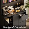 Kitchen Pantry Cabinet,71" Tall Storage Cabinet with Doors and Shelves Adjustable,Kitchen Storage Hutch Corner Pantry Cabinet - 4 of 4