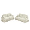 Classic 2-Piece Modular Chenille Sofa Set with 2-Seater + Loveseat, Flared Arms & Skirts - 3 of 4
