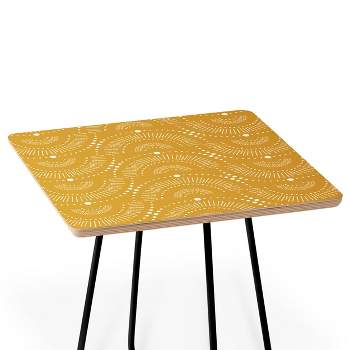 Heather Dutton Rise and Shine Side Table Yellow/Black - Deny Designs