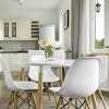 Tangkula 2-Piece Dining Chairs Modern Style Plastic DSW Chair Black/White/Blue - 3 of 4