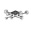 Elegant Lighting Eren 8 - Light Flush Mount in  Black - 2 of 4