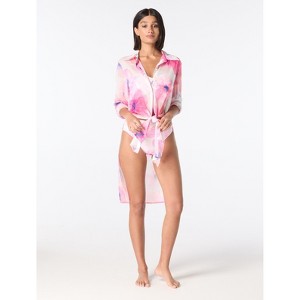 Carmen Marc Valvo Convertible Shirt Cover Up - 1 of 4