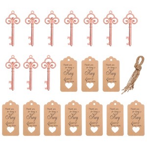 Unique Bargains Vintage Wedding Party Favor Souvenir Bottle Openers Set - 1 of 4