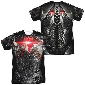 Popfunk Justice League Movie Cyborg Uniform Front-Back Print Adult Sublimated Costume T-Shirt - 1 of 4