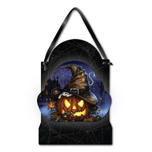 Courtside Market Spooktacular Night 12x16 Hanging ArtBoard with Black Ribbon - 1 of 2