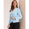 Allegra K Women's Elegant Work Office Lapel Collar Button Down Regular Fit Suit Blazer - 3 of 4