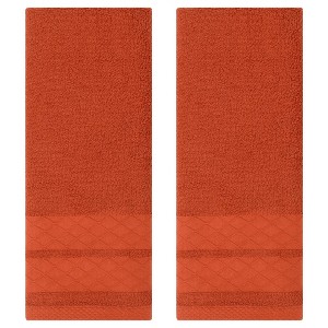 REGALWOVEN Geometry Pattern Cotton Soft Bathroom Decorative Hand Towels 14" x 30" - 1 of 4