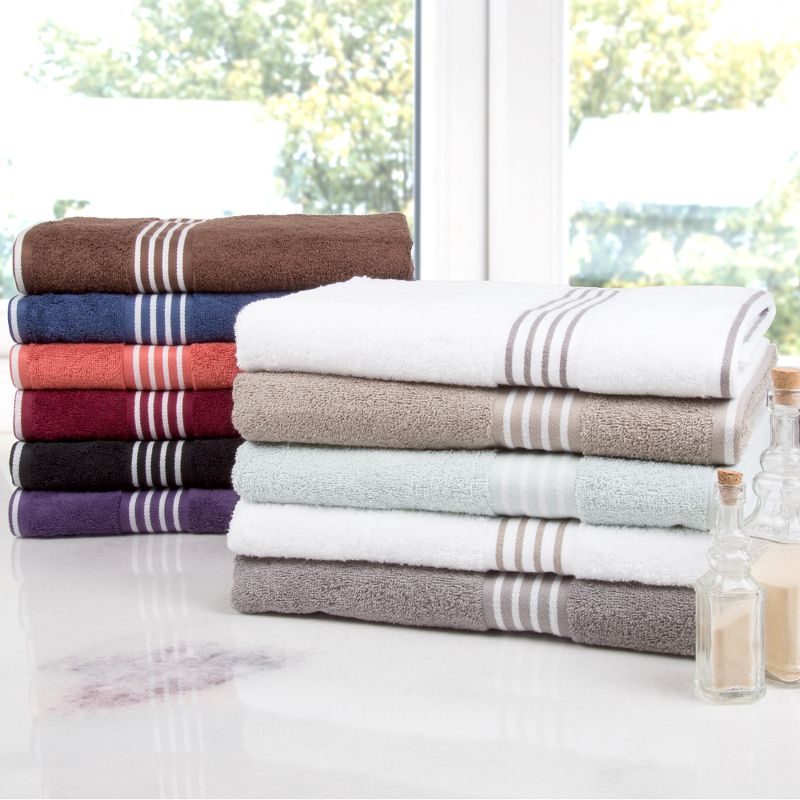 8pc Striped Bath Towel Set - Yorkshire Home, 4 of 5