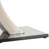 24" Rectangular End Table with Satin Glass Top and Black Metal Base ¨C Ideal for Modern Spaces - 4 of 4