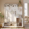 GustoWave Hall Tree with Shoe Storage, 78.8" Entryway Bench with Coat Rack, with 4 Shoe Cabinet, 4 Coat Hooks, 5-in-1 Freestanding Coat Rack - 3 of 4