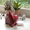 Slickblue Charming Red Elephant Eyeglass Holder – Hand-Carved from Sheesham Wood, Perfect for Eyewear Storage - 2 of 4