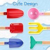 Probe Hues 6-Piece Kids Beach Tools Metal Wooden Handle Safe Gardening Set - 2 of 3