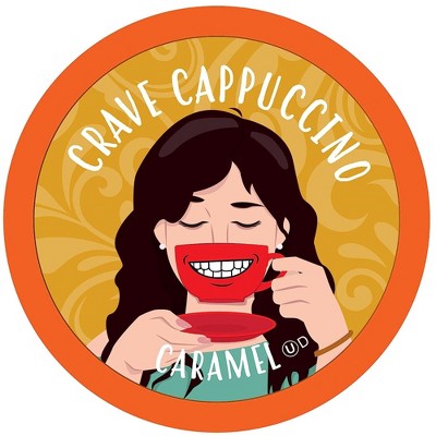 Crave Beverages Caramel Cappuccino Flavored Pods,Compatible Keurig 2.0, 40 Count
