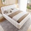 GDFStudio Morrison King Size Upholstered Platform Bed with Headboard and Berber Fleece Frame - 2 of 4