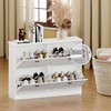 Mshliw Slim 4-Drawer Shoe Cabinet with Flip Doors, Narrow Hidden Shoe Storage Organizer for Entryway, Hallway, Foyer, or Bedroom - 3 of 4