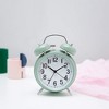 Aoibox Loud Twin Bell Alarm Clock with Backlight for Bedroom & Home Decor, Green - Wake Up Easily with Soft Glow & Silent Ticking - 3 of 4