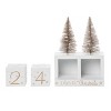 Transpac Wood 6.69 in. Off-White Christmas Glitz Countdown Set of 3 - image 2 of 4