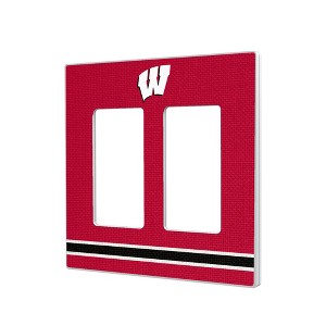 NCAA Big Ten Universities Stripe Hidden-Screw Light Switch Plate for Double Rocker - 1 of 4