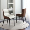 Dining Chairs Set of 2 - Ergonomic PU Leather Seats with High Resilience Sponge, Comfortable Comedor Sillas for Kitchen & Country Home - 2 of 4