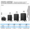 SUGIFT 4 Piece Luggage Sets, Trunk Sets ABS Hard-Shell with TSA Lock & Spinner Wheels, 14’’20’’24’’28’’ - 2 of 4
