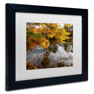 Trademark Fine Art -Kurt Shaffer 'Kendal Lake Autumn' Matted Framed Art
