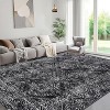Machine Washable Indoor Rug, Non-Slip Low Pile Carpet for Living Room Hallway, Soft Geometric Design, Stain Resistant & Foldable - 2 of 4