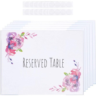 Juvale 6 Pack Clear Wall Mounted Frames with Round Self-Adhesive Dots (8.5 x 11 in)