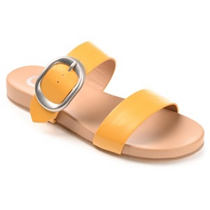 Journee Collection Womens Crysta Tru Comfort Foam Slide Flat Sandals Orange 11 - 1 of 4