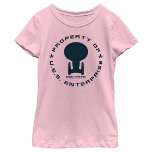 Girl's Star Trek: The Next Generation Property Of The USS Enterprise T-Shirt - 1 of 4