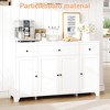 Storage cabinet, sideboard with 3 drawers and 4 doors, 55 inches with adjustable shelves for dining room living room entryway - 3 of 4