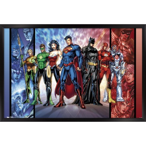 Trends International Dc Comics - Justice League - The New 52 Framed Wall  Poster Prints Black Framed Version 