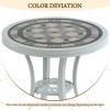 CLIHOME 24" Round Cast Aluminum Patio Outdoor Bistro Table Dining Table - 4 of 4