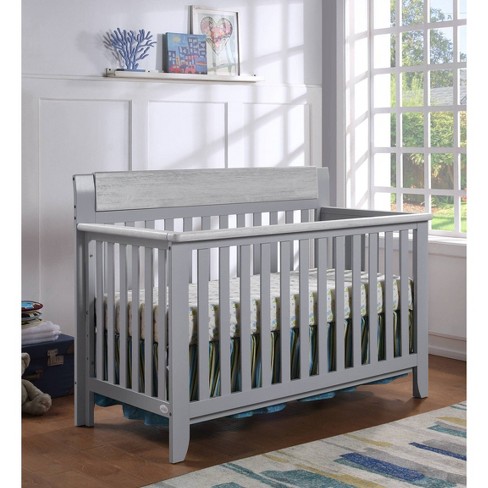 Grey wood crib hotsell