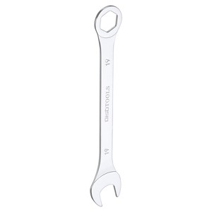 Unique Bargains CR-V Chrome Plated 6-Point Ended Box 15 Degree Offset Open End Metric Thin Combination Wrench - 1 of 4